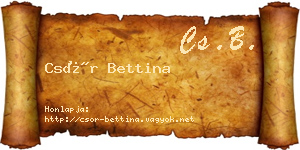 Csór Bettina névjegykártya