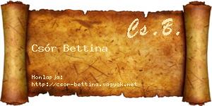Csór Bettina névjegykártya