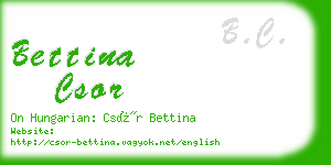 bettina csor business card